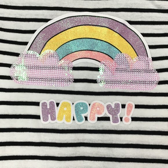 PL Sleep | Girl's Sleep T-shirt | Stripes | Rainbow | Size 6 - Picture 3 of 3